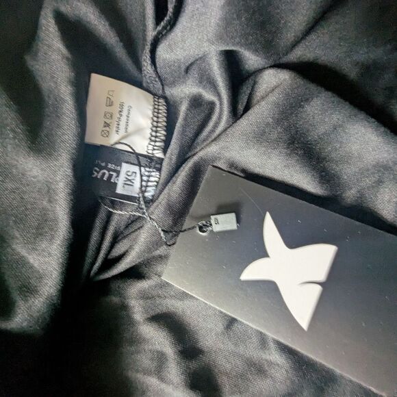 NWT Evening Gown 5X Black Purple Ombre Floor Length Vneck Sheer Overlay Fully Li - Picture 6 of 7